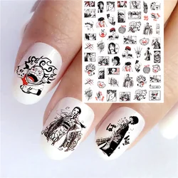 TSC-409 TSC-403 japon sıcak kan karikatür şeytan meyve DIY 3D geri tutkal Nail Art etiketler çıkartmaları kaydırıcılar tırnak süsleme