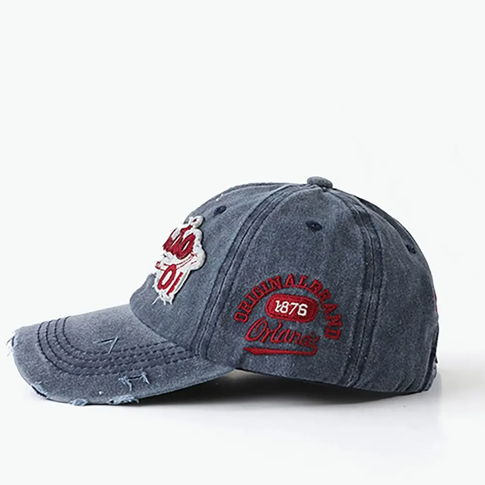 Cómoda gorra de béisbol con bordado de 01 letras, lengua de pato ajustable, gorra informal con visera, sombrero protector solar para la cara más pequeña para adolescentes