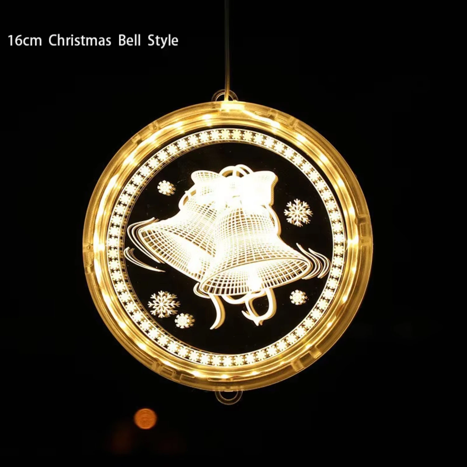 Wholesale Creative Christmas 3D Acrylic Decorative LED Battery Light Plate Christmas Festive Supplies Hanging Ornament Light