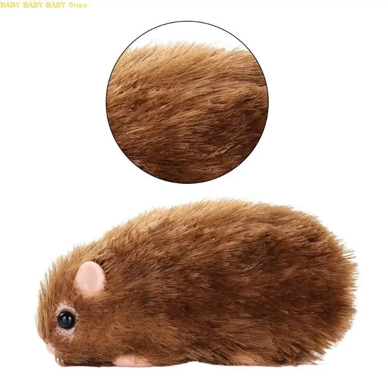 

Q81A Realistic Animal Doll Pet Raise Toy Office Display Model Toy Hamster Kids Gift