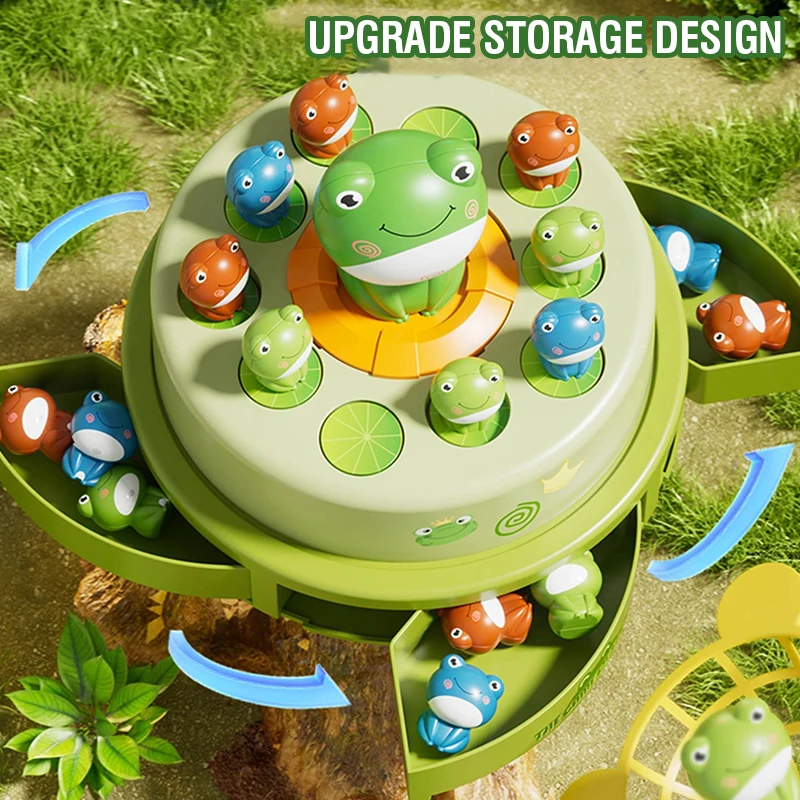 Juguete Montessori para niños, lanzamiento de rana, juego de mesa para saltar, rana voladora, captura, juguete divertido, entrenamiento, desarrollo de ojos de mano, juguete sensorial para regalo