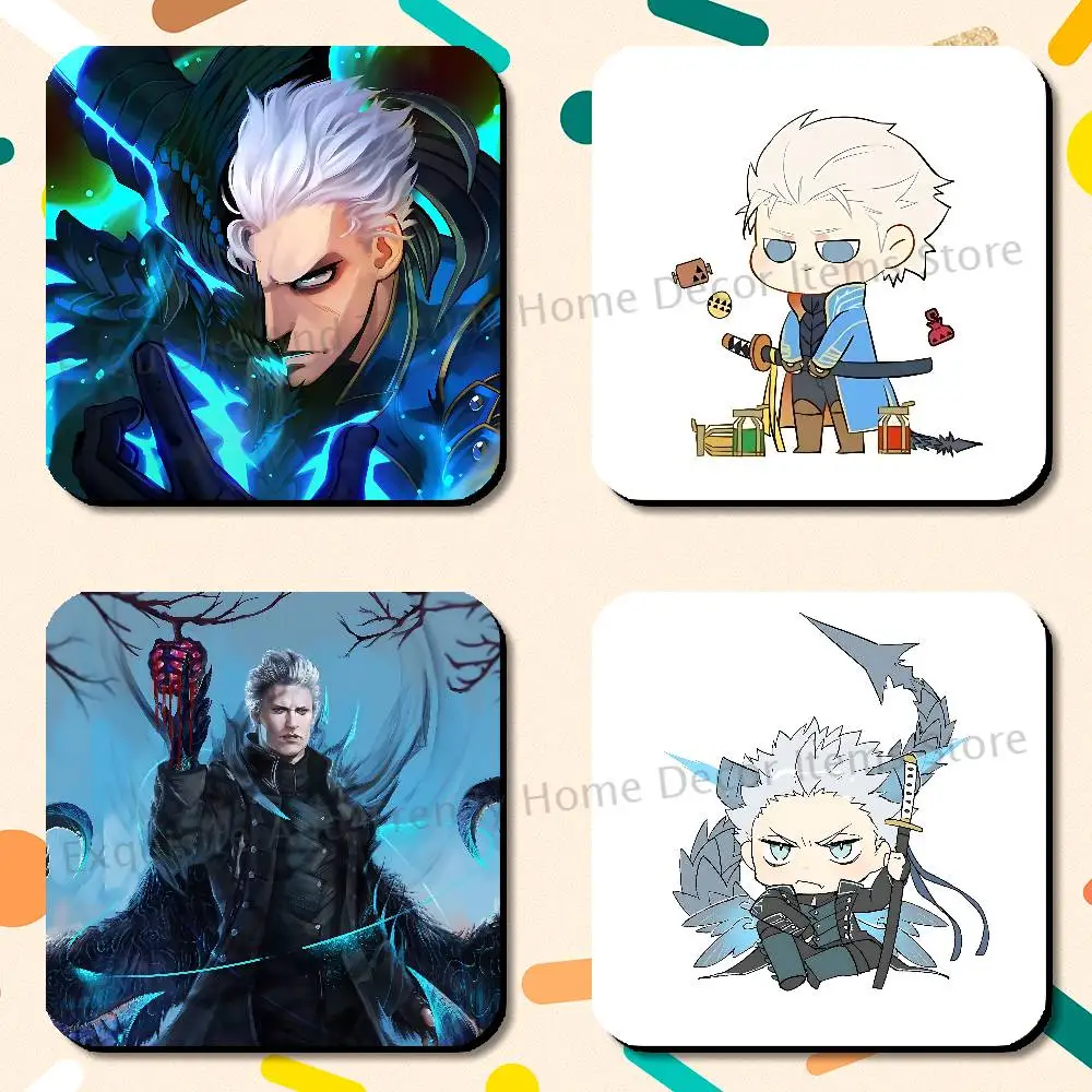 D-Devil May Cry Vergil Cute Cartoon Anime Refrigerator Magnets Soft Magnetic Heat Transfer Refrigerator Magnets Gift
