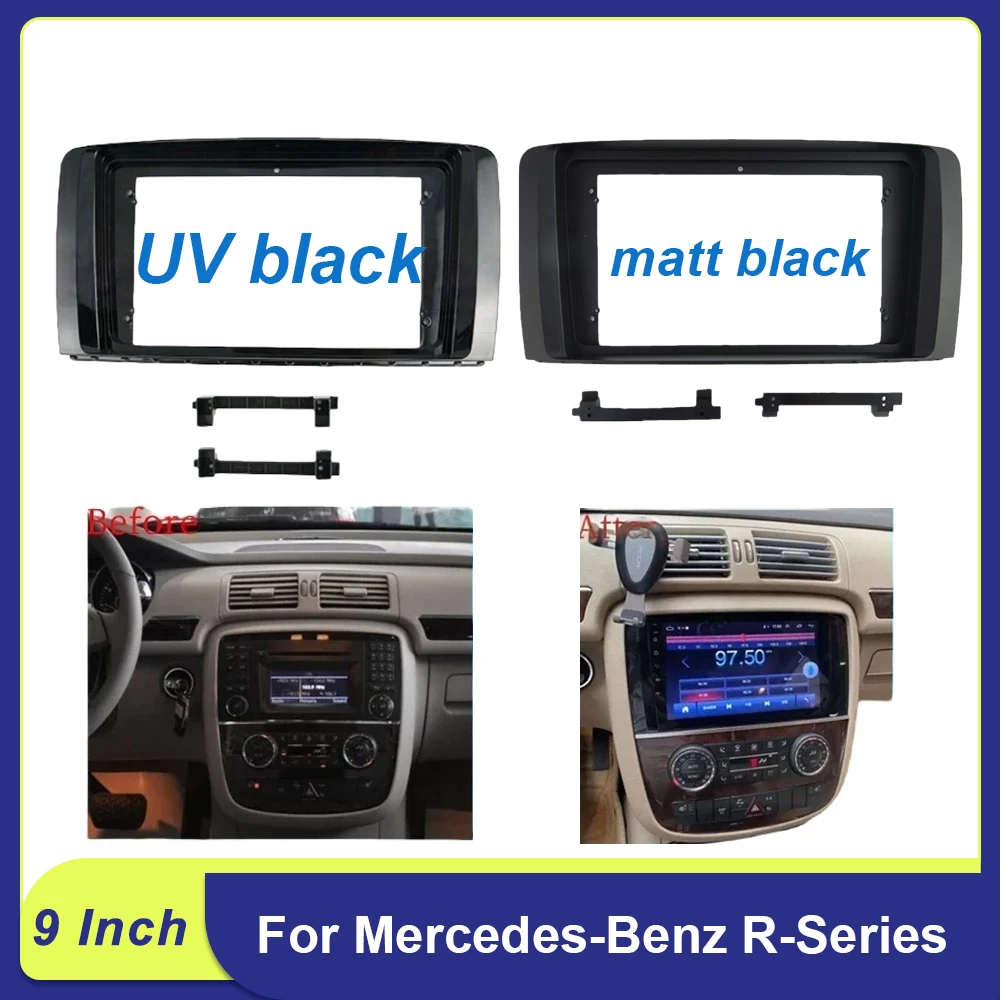 

"For Mercedes-Benz R-Series - 9" 2DIN Radio Installation Frame"