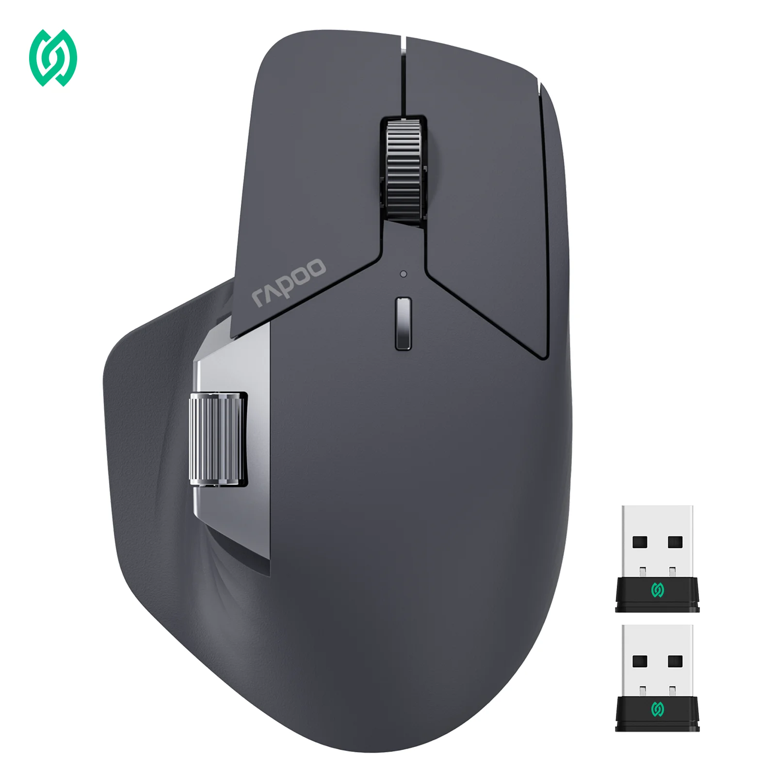 Rapoo MT720PRO Wireless Mouse NearLink + Bluetooth 5.0 Multi-Device 12000 DPI 2K Polling Rate Ergo for Work Gaming Quiet Clicks