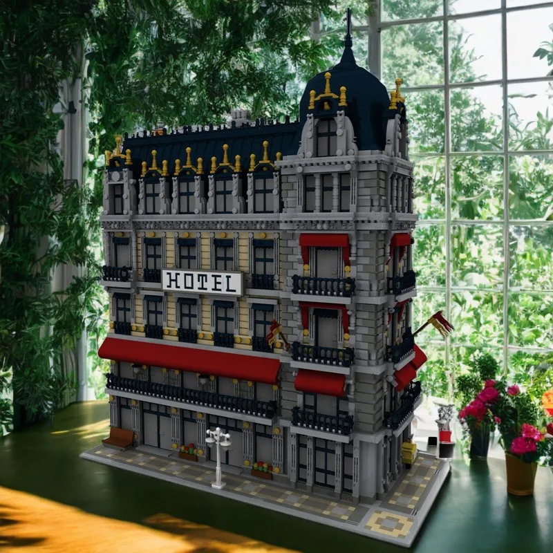 

10126PCS MOC Custom Modular Building - Cafe Hotel Model Building Block Diy Creative Assembly Educational Bricks Kid Gift Toys