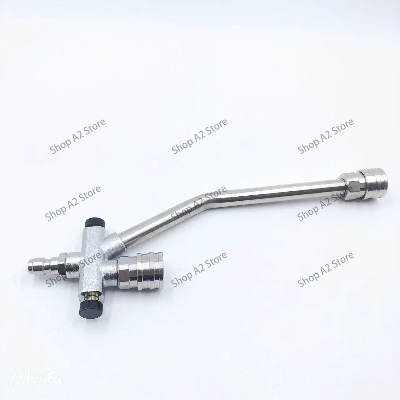High pressure car washing machine water gun free switching dual-purpose stainless steel 1/4 quick connector PA foam watering