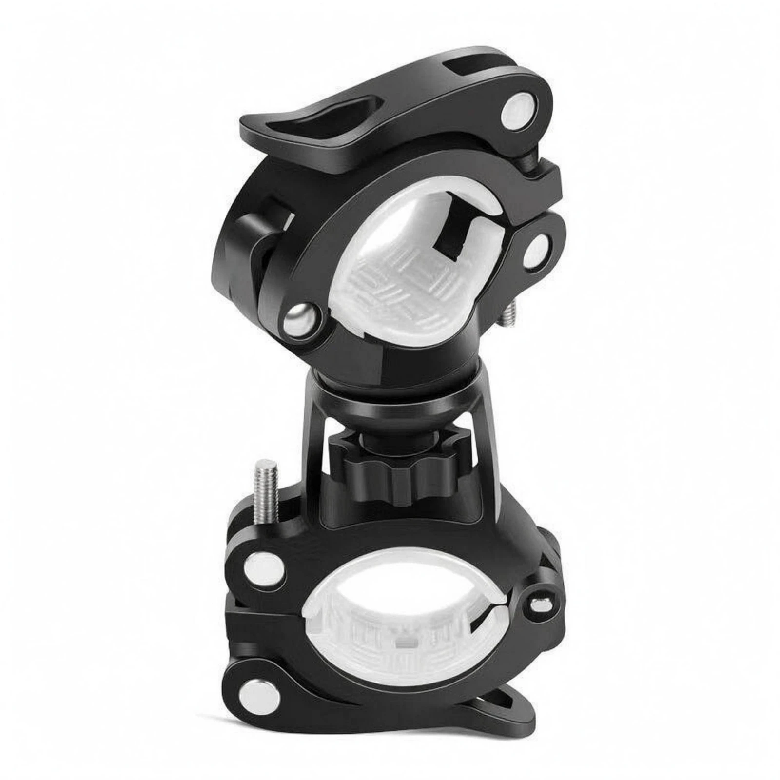Cycle Light Mount Ball-Joint Bike Light Mount Universal Flashlight Holder Multi-Angle Adjustable Handlebar Flashlight Clip