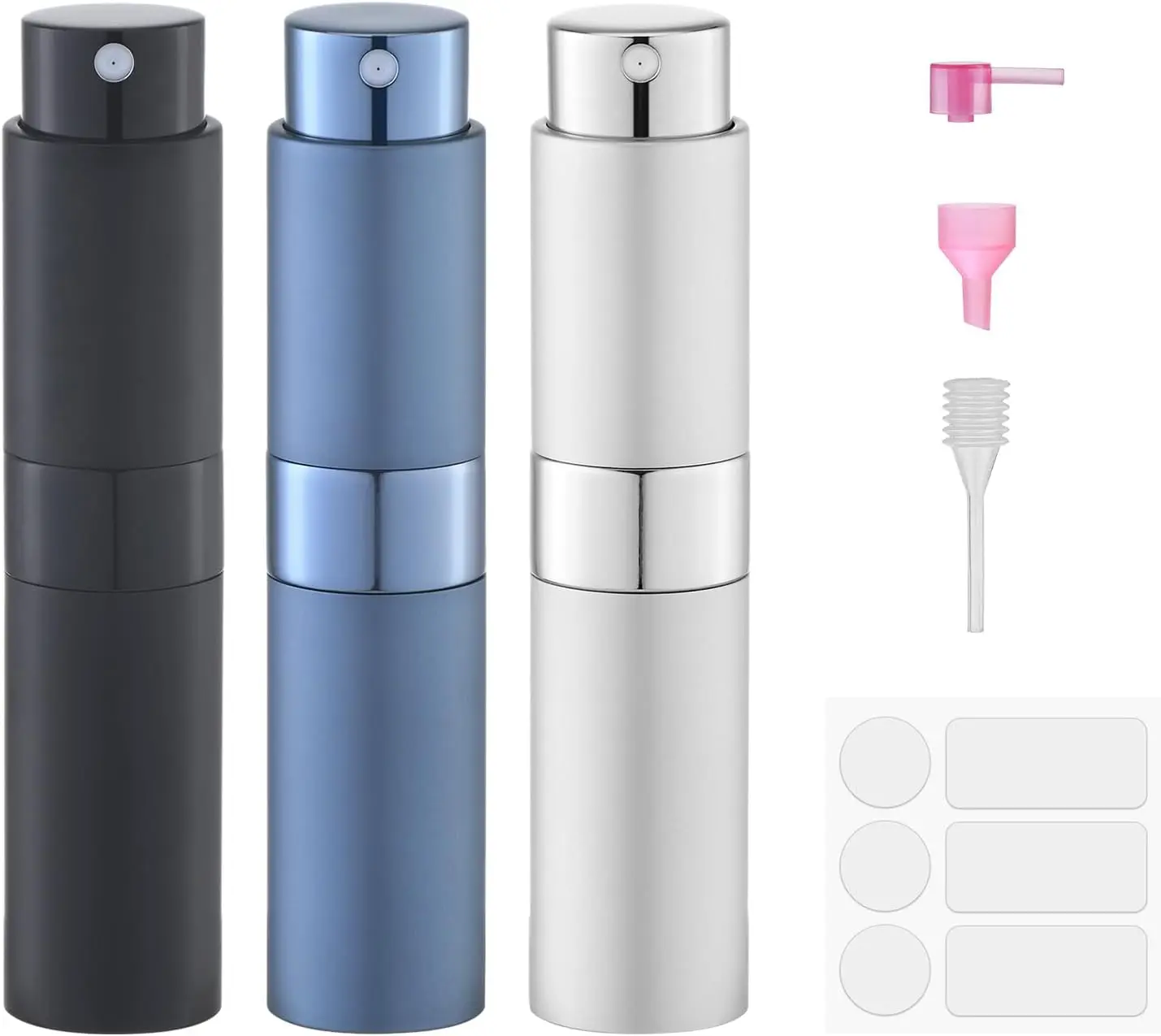 

Refillable Travel Perfume Atomizer: Portable 8ml Spray Bottle for Men - Blue Mini Size