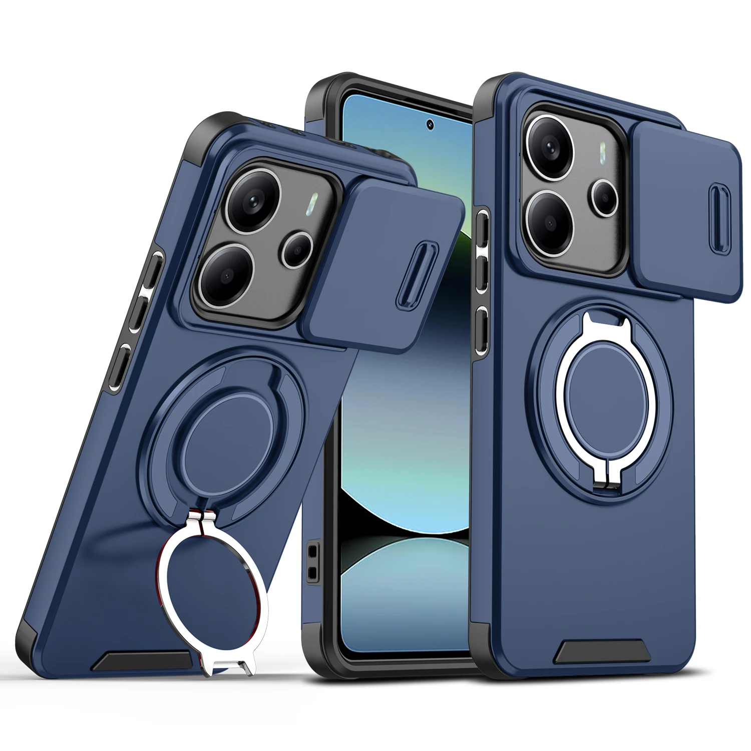 Für Xiaomi Redmi Note 14 Hülle Redmi Note 14 4G 5G Cover Magnetring-Panzerung Schiebe-Kameralinsen-Schutz Magsafe Kabelloses Laden Schutzhülle – Detail 12