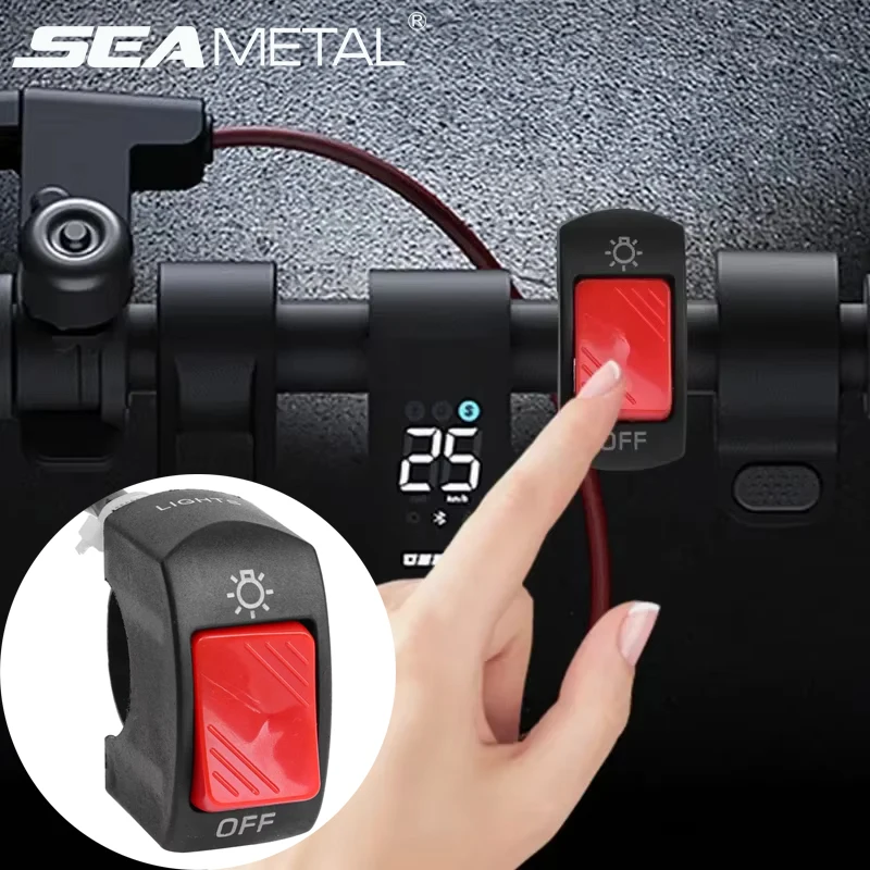 SEAMETAL Motorcycle Switch ON OFF Control Button Handlebar Mount Headlight Signal Lamp Control Modified Switches Accessories