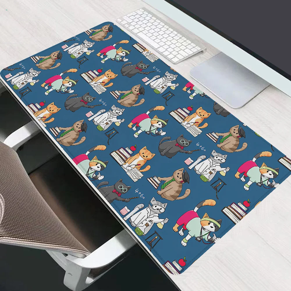 TEACHER CATS Xxl Mouse Pad 900x400 Pc Gamer Desk Accessories Office Gaming Keyboard Desktops Computer Mat Mousepad Mats Extended