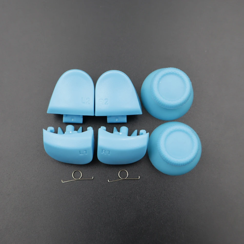 1 Set BDM-030 Joystick-Daumenkappen & R1 L1 R2 L2 Game-Trigger-Tasten mit Feder für PS5 V3.0 Controller Ersatzteil