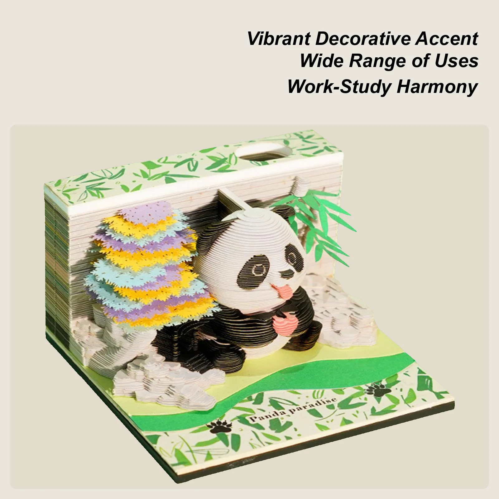 

Календарь с кусочками времени, дизайн панды, памятка, милый бумажный календарь скульптуры для школы, класса, дома, учителя, поездки на работу, рождественские каникулы