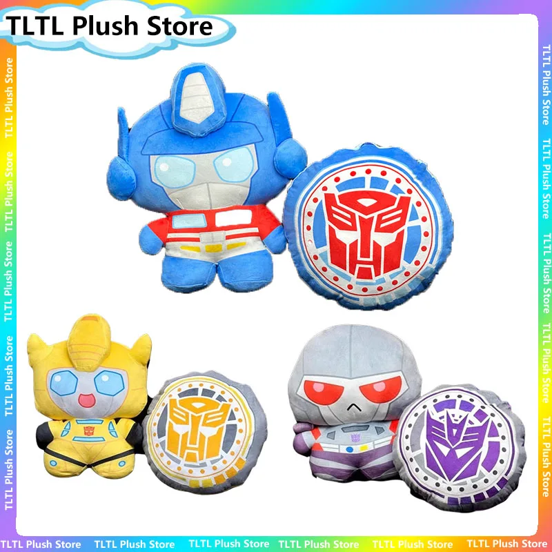 Transformation Automotive Deformation Robot Plush Toy Cartoon Car Flip Pillow Anime Doll Transformable Series Boys Birthday Gift