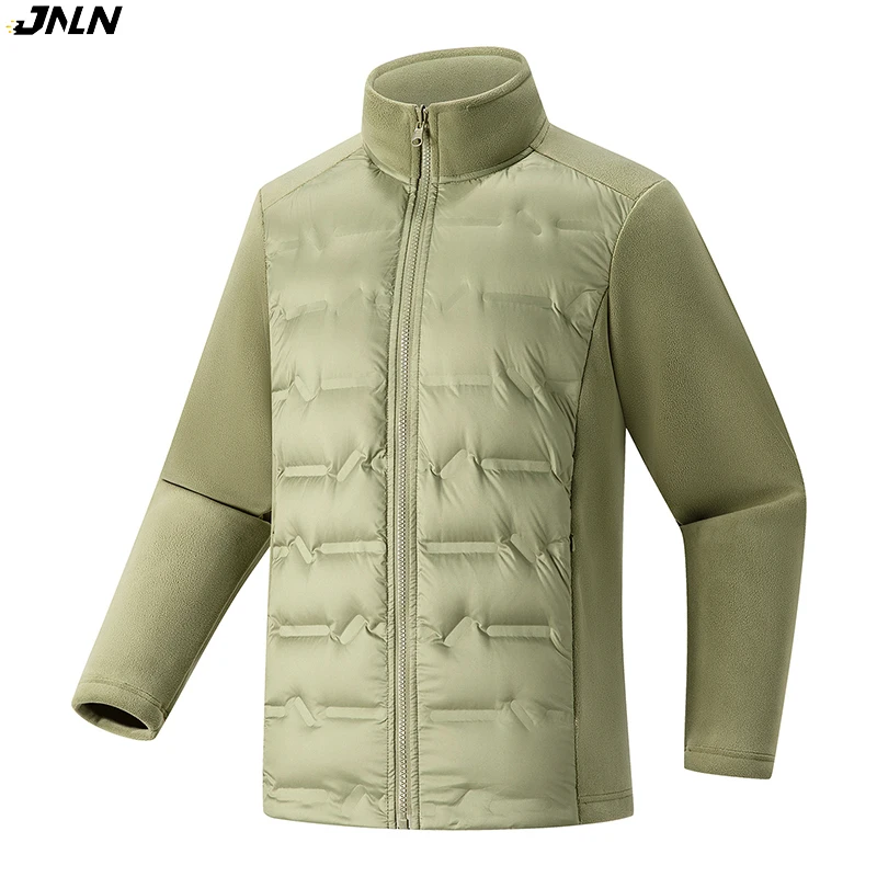 

JNLN Men's Women's Winter Fleece Jacket Unisex Warm Duck Down Jacket Outdoor Windproof Windbreaker Hiking Camping Climbing Coat