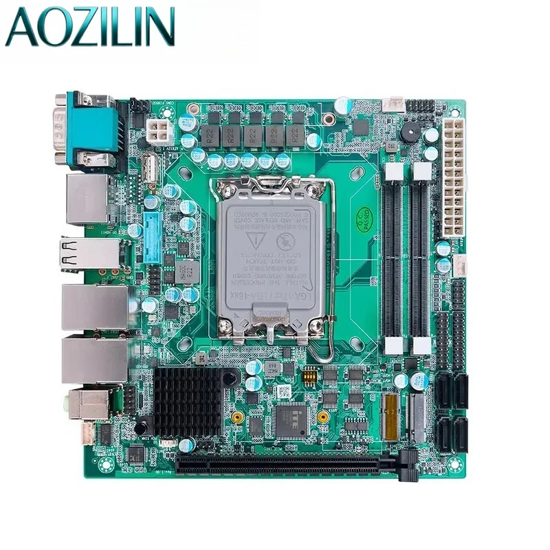 AOZILIN Mini ITX Industrial Motherboard LGA1700 Socket H610 B660 H670 Chipset Dual LAN 13USB 6COM Embedded Control Mainboard