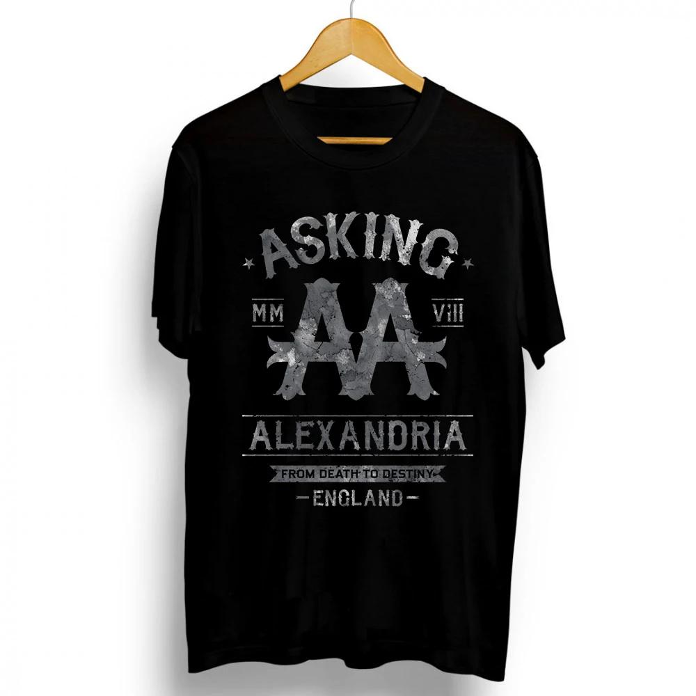 T-Shirt ASKING ALEXANDRIA. Large Size. A Metal Band Nation. Graphics Cover New Funny Brand Clothing Tees Tops Men Youth XS-3XL