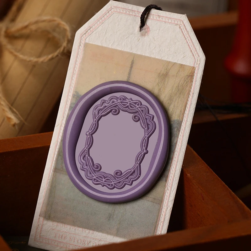 Wax Seal Stamp Head Photo Frame Vintage Hold Photos Sealing Stamp Head DIY Cards Envelopes Wedding Invitations Scrapbooking