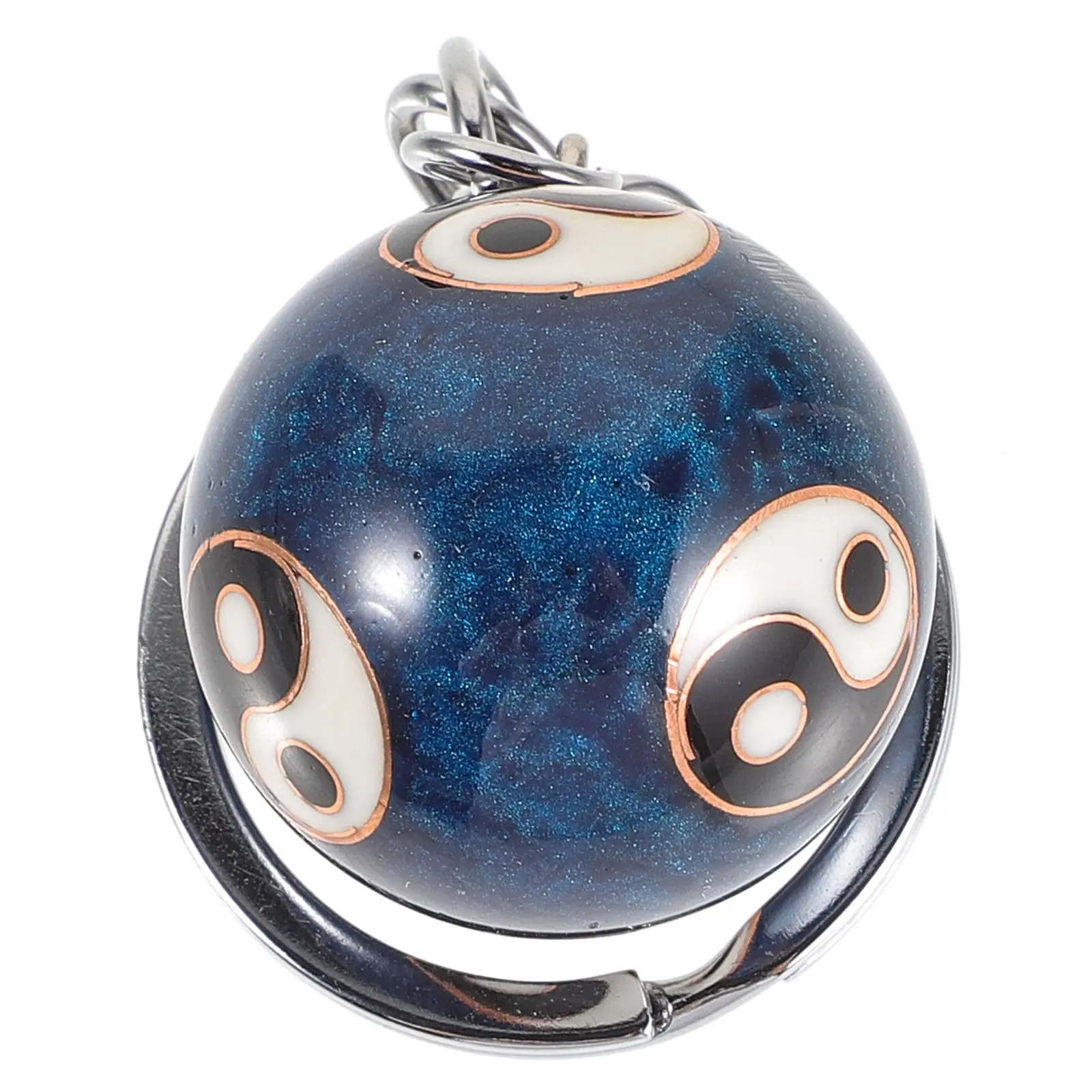 Breloki do kluczy Fitness Handball Mini Bagua Blue Hand Massage Ball Pendants Eight Diagrams Pattern Key Rings Adorable