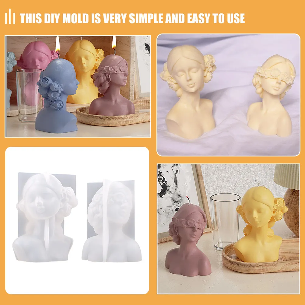 

2Pcs Silicone Molds DIY Mold for Scented Making Handcraft Fondant Soap Wax Casting Stone Decoration