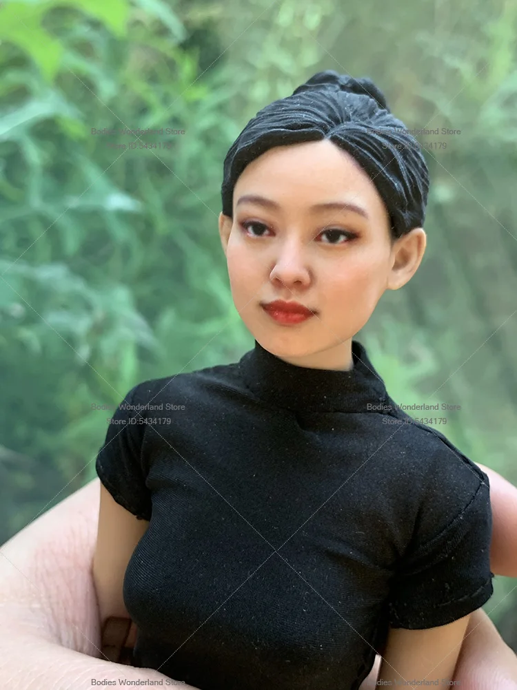 متوفر في المخزون 1/6 1/12 مقياس أنثى الجندي جيني كيم رئيس نحت المغني الكوري الجمال رئيس ل 12 ''6'' عمل الشكل دمية الجسم #4
