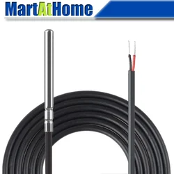 5 PCS Stainless Steel Temperature Sensor Probe Waterproof Thermistor -22 to 572 F / -30 to 300 C NTC 100K B=3950 with Cable @CF