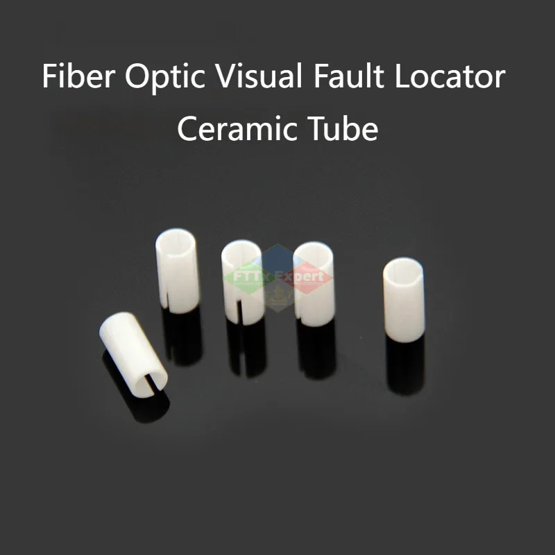 10 Pcs/Pack 7mm Fiber Optic Laser Sleeve Visual Fault Locator Replacement Repair Spare Parts Ceramic Tube