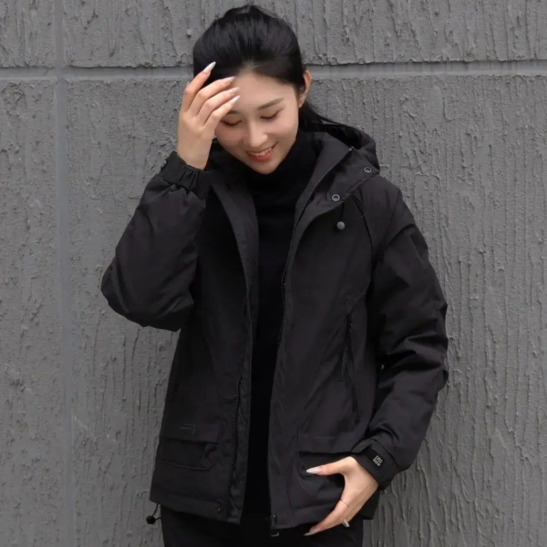 

Мужская повседневная куртка с капюшоном, теплая рабочая одежда, весна-осень, новая модная теплая верхняя одежда из ПУ материала, зимняя внутренняя одежда