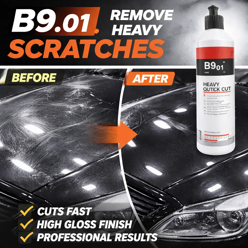 Heavy Quick Cut B9.01 – High Efficiency Car Polish, Scratch & Oxidation Removal, Silicone-Free Formula