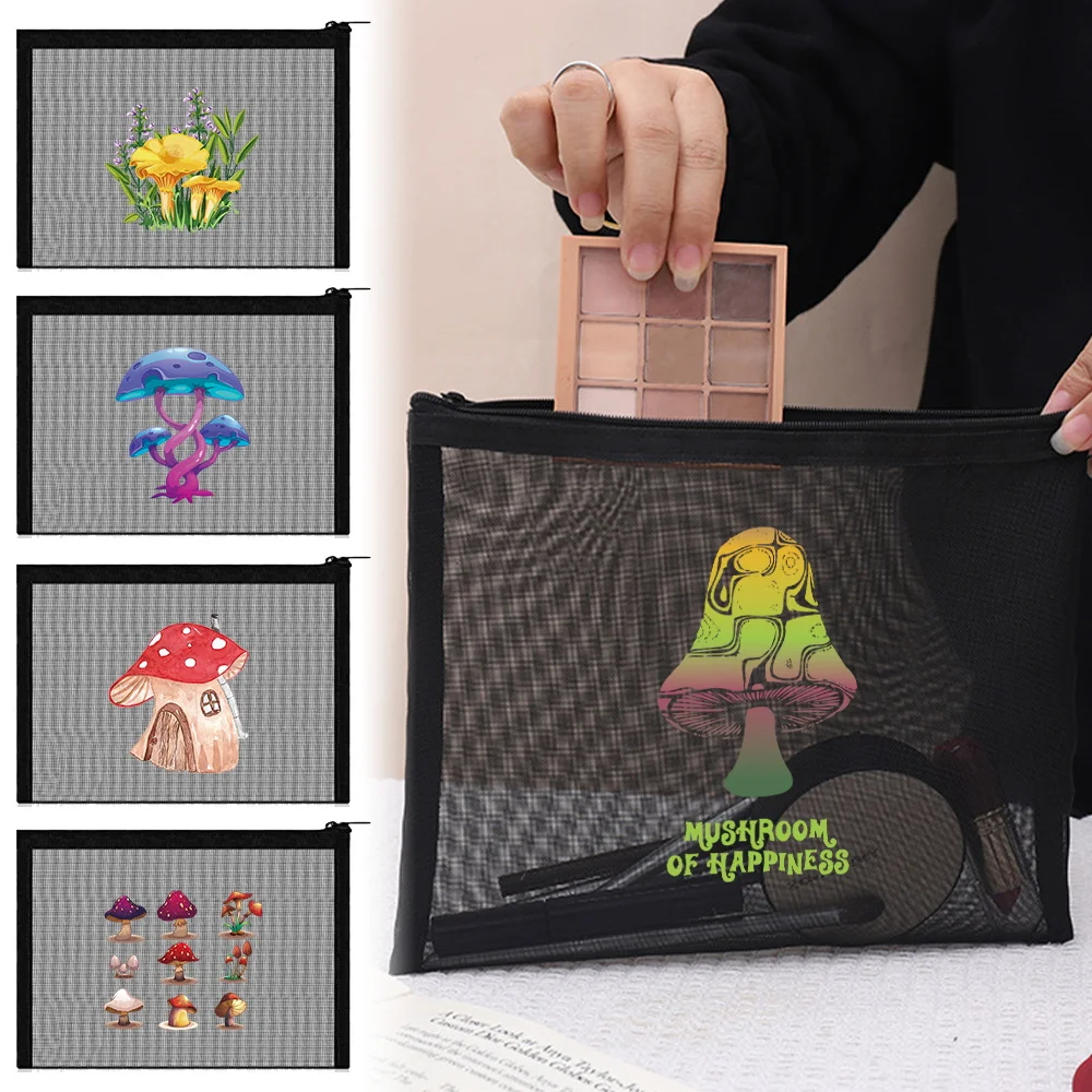 

Washable Mesh Makeup Bag Women's Travel Portable Storage Bag Breathable Design Toiletries Storage Bag