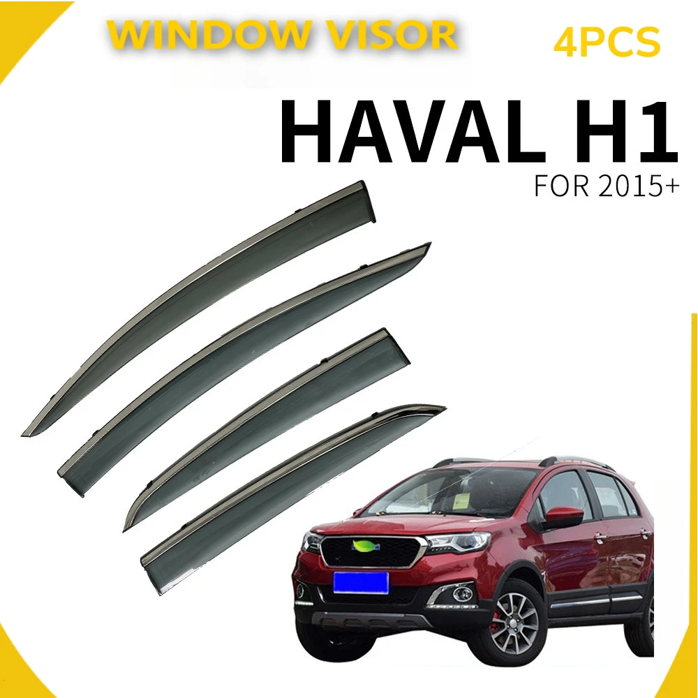 4PCS Chrome Window Visor Anti-scratch Wind Deflector For Haval H1 2015+