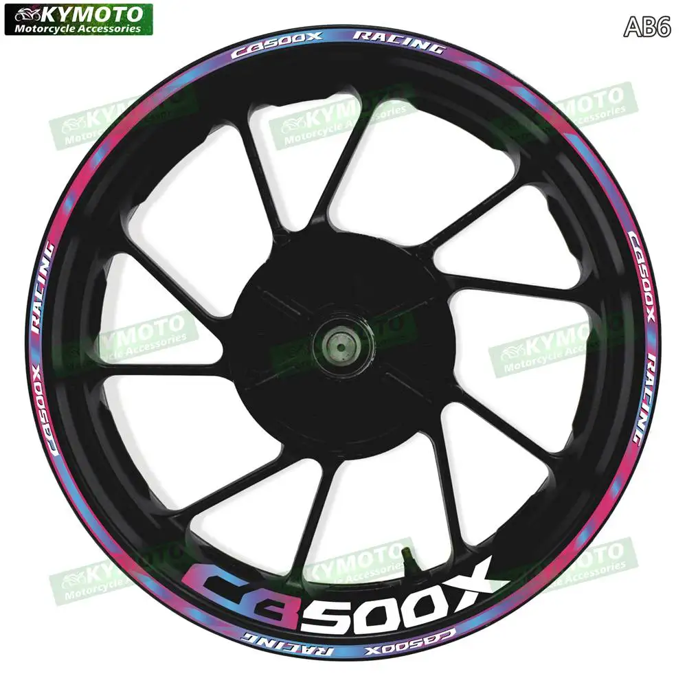 For Honda CB500X CB 500X motorcycle accessories 17-inch front and rear wheel gradient Reflective stickers fairings and wheel hub