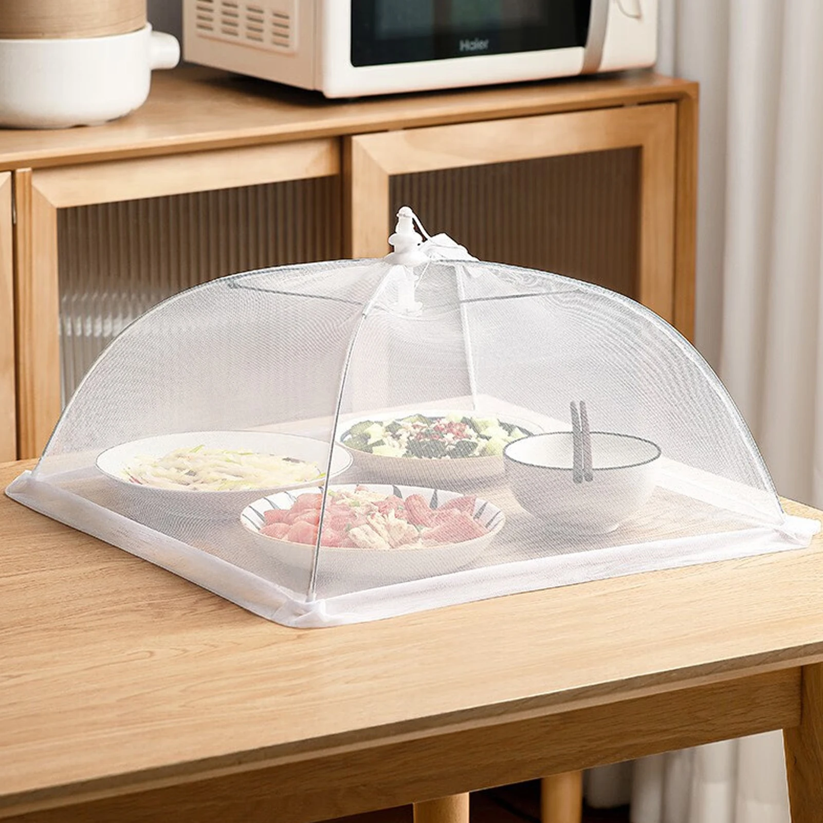 Food Cover Mesh Folding Washable Flies Tables Cover Insect Proof Protective Dish Covers Home Kitchen Storage Accessaries