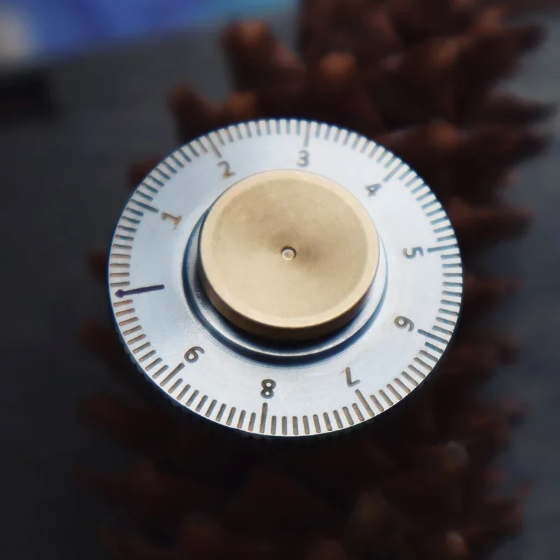 Regla de escala de Metal para adultos y niños, Spinner de descompresión para aliviar el estrés, giroscopio para la yema del dedo, artilugios EDC,