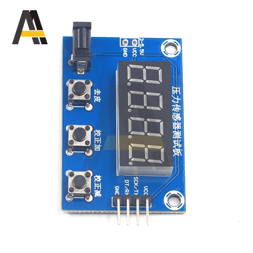 HX711 Pressure Sensor DC3-5.5V Weighing Electronic Scale Module 9999g 4-digit Digital Tube Display 5kg 10kg Pressure Sensor