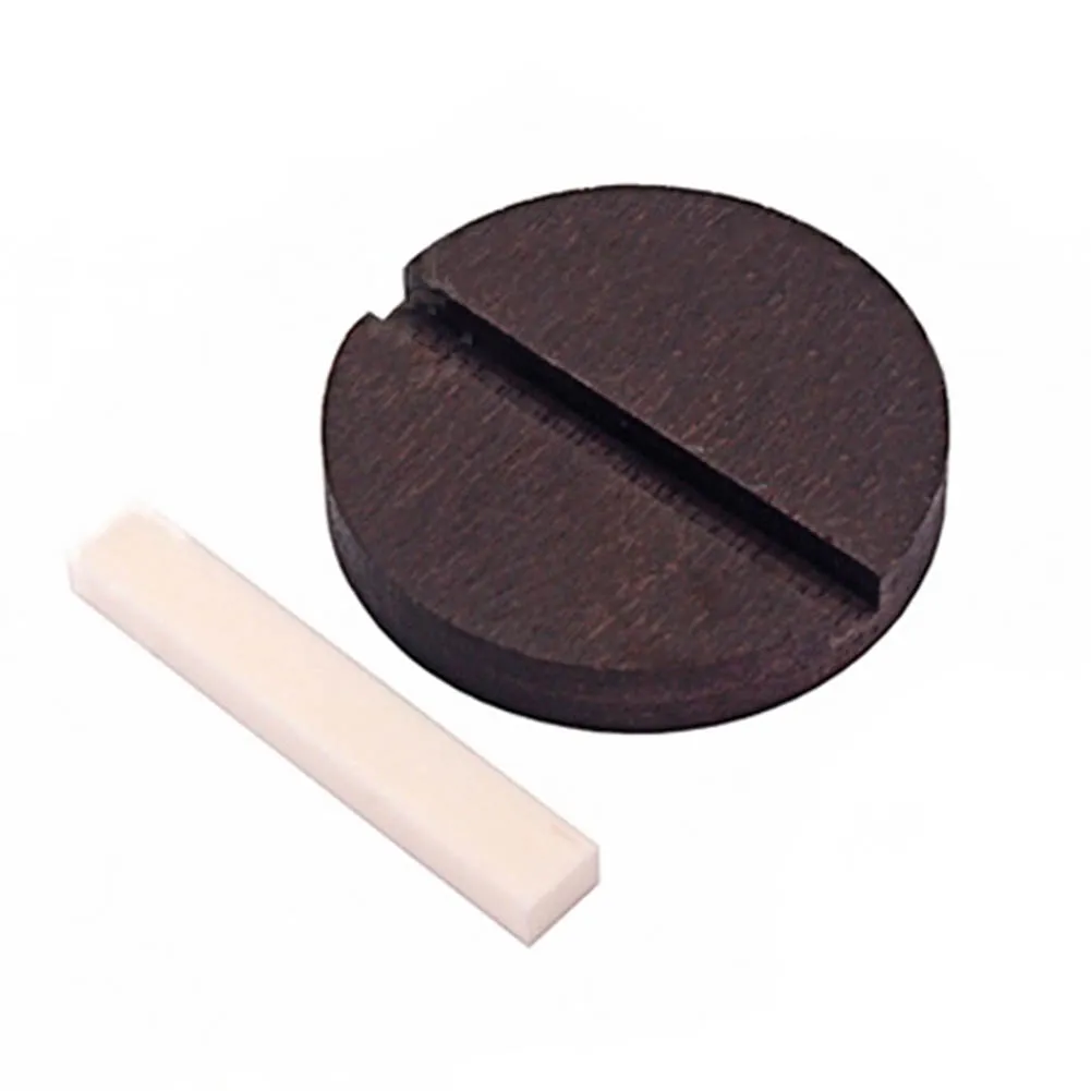 1 Set Resonator Biscuit Bridge Guitar Nut Light Brown Resonator Biscuit Saddle Guitar Acoustic Guitar Replacement Accessories