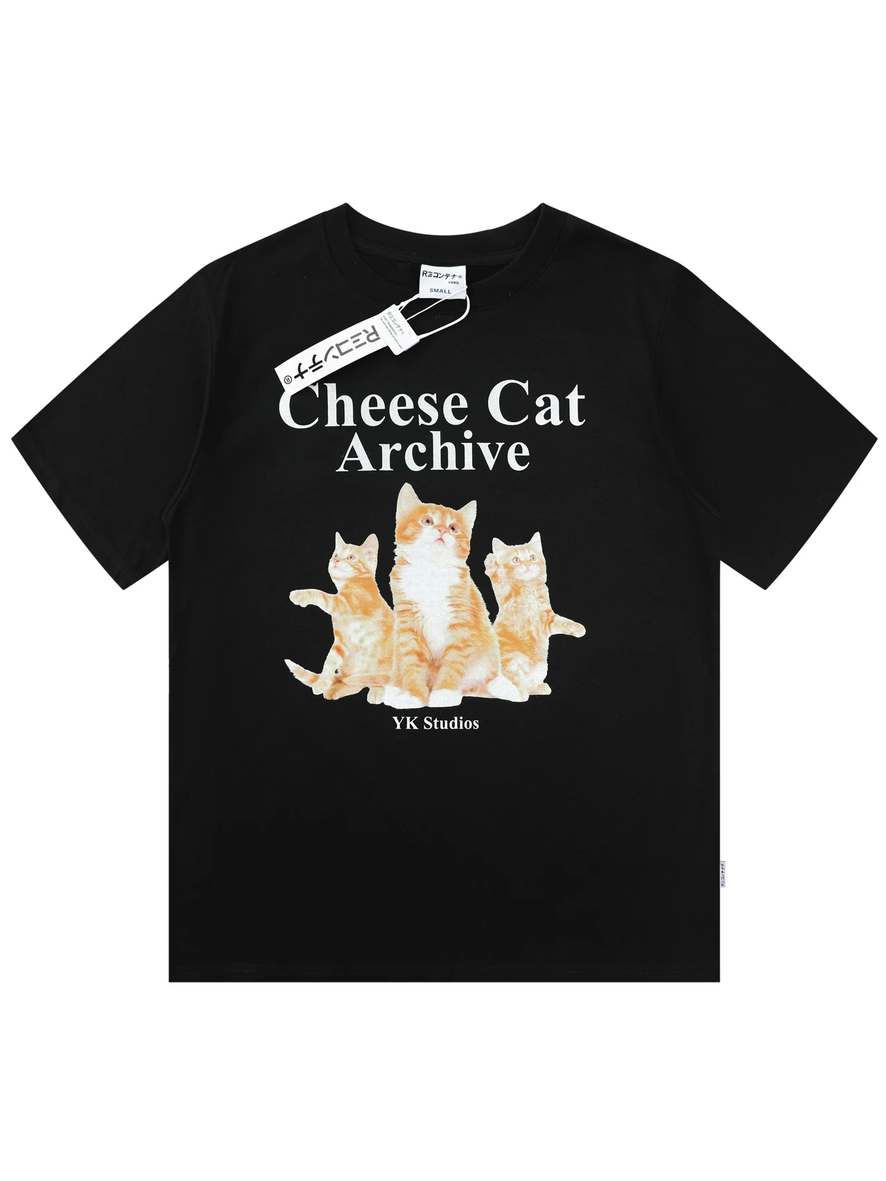 T-shirt ort Sve avec lettres imprimées fromage Orange, 00% coton, coréen, coupe ample, haut d'été pour jeunes femmes