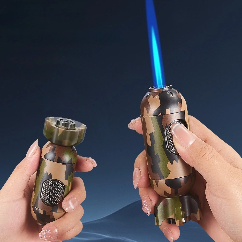 

JOBON Missile Design Torch Lighter with Safety Lock Switch Refillable Butane Gas Lighters Smoking Portable Cigar Lighters Gifts