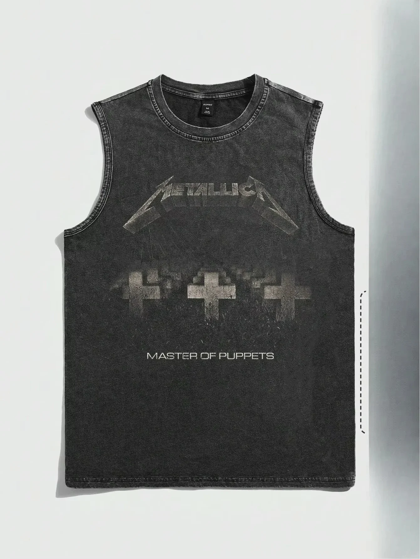 Amerikanische Rockband Bedrucktes Vintage Washed Sport-Tanktop aus Baumwolle Ärmelloses Herren-T-Shirt Hip-Hop Gym Kleidung Sommer 2026 – Detail 16