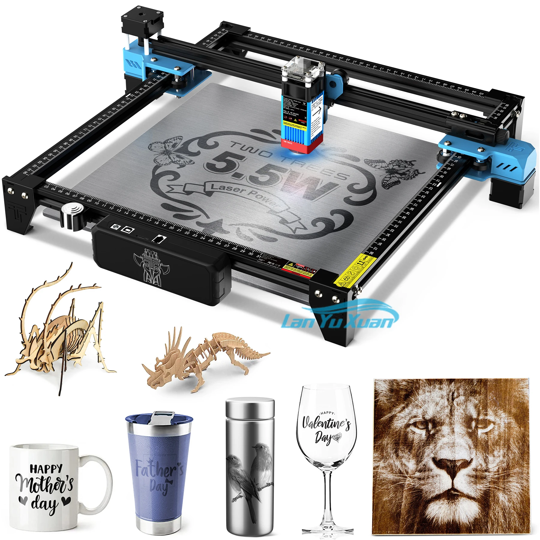 

TWOTREES China Manufacturer OEM Laser Engraver Price DIODE 3D Cutting Marking Portable Fiber Wood Metal Engraving Machine