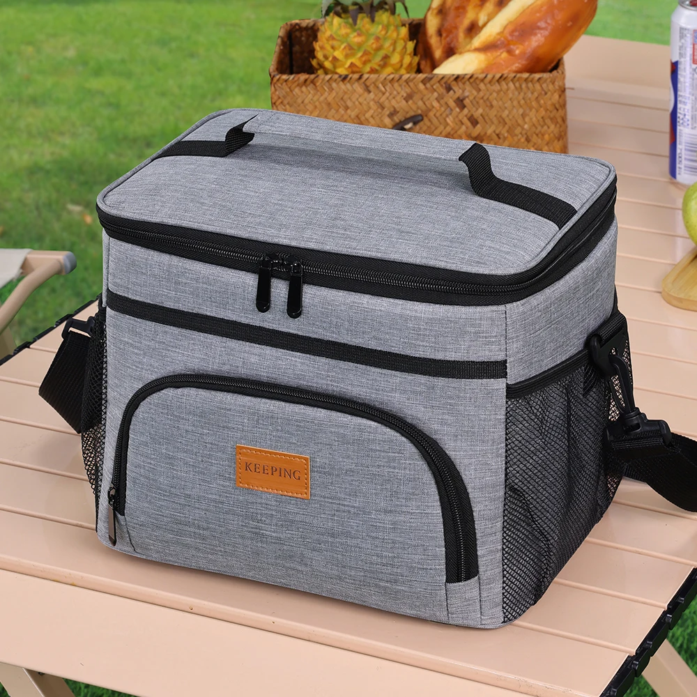 Bolsa de Picnic de 15L, fiambrera aislada, bolsa refrescante suave para adultos, hombres y mujeres, bolsa de almuerzo para oficina, Camping al aire libre, Picnic, playa