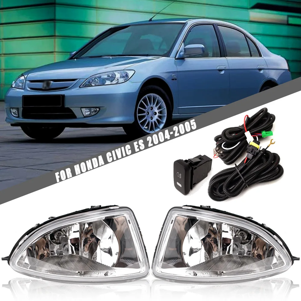 

Комплект обновления противотуманной фары переднего бампера для HONDA CIVIC ES 2004-2005, версия, дополнительный переключатель противотуманных фар + проводка