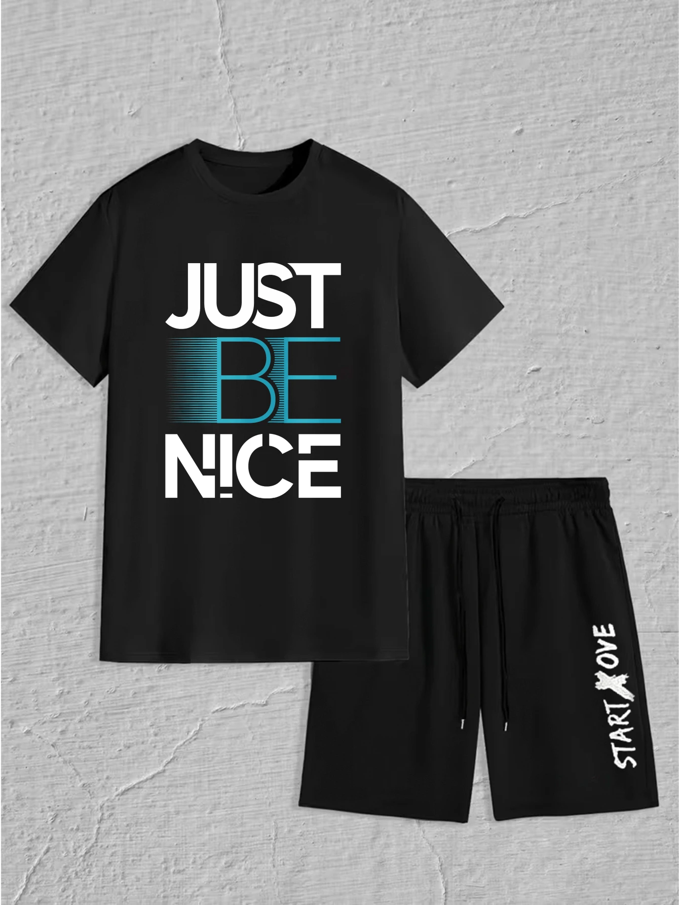 men's set 2025 Summer Printed new men's sets Suit for man crewneck sports football Graphic training suit set men