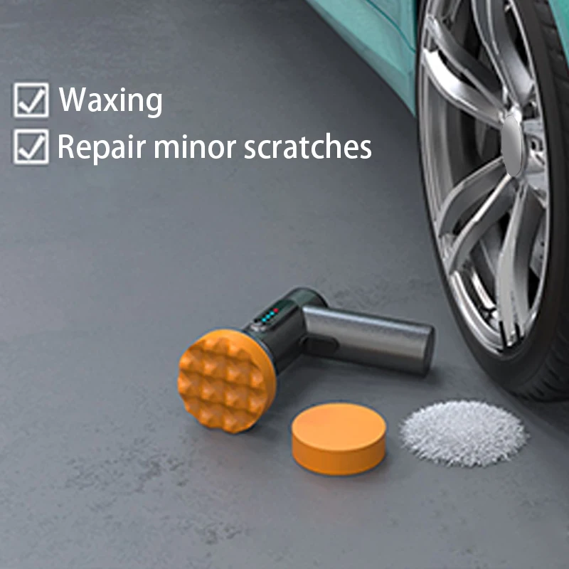 1 Set Car Polishing Machine Wireless Digital Waxing Machine Car Mounted Small Polishing Machine Electric Tools