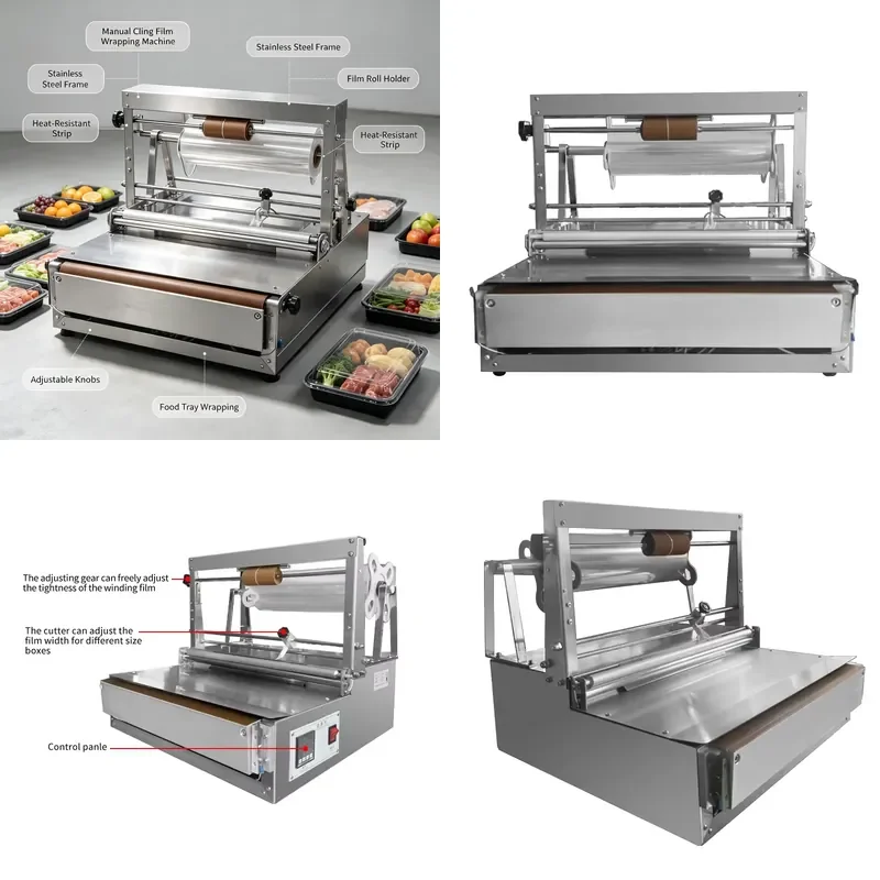 Cost Effective Manual Electric Cellophane Shrink Wrapper for Heat Sealing Perfume Cosmetic Gift and Beverage Boxes