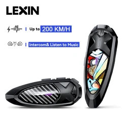 Nuovo 2023 Lexin GTX Interfono Bluetooth Per Casco Moto Auricolare Supporto Citofono E Ascolta Musica Al Tempo 10 Piloti 2000m