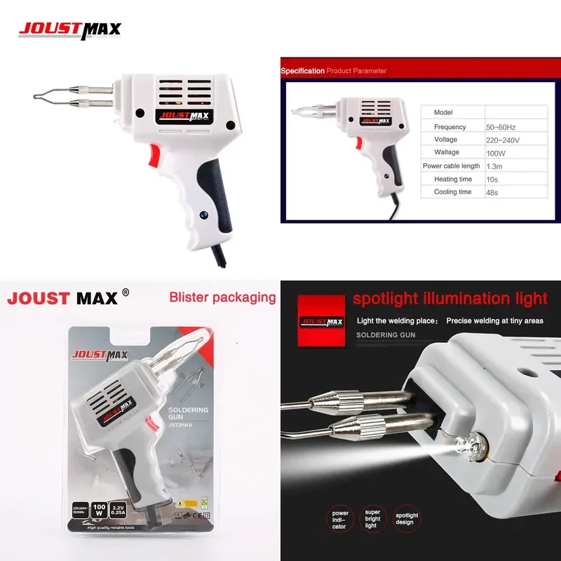 Brand For 100W Automatic Electric Industrial High-Power Tin Soldering Iron Kit with Work Light New Condition