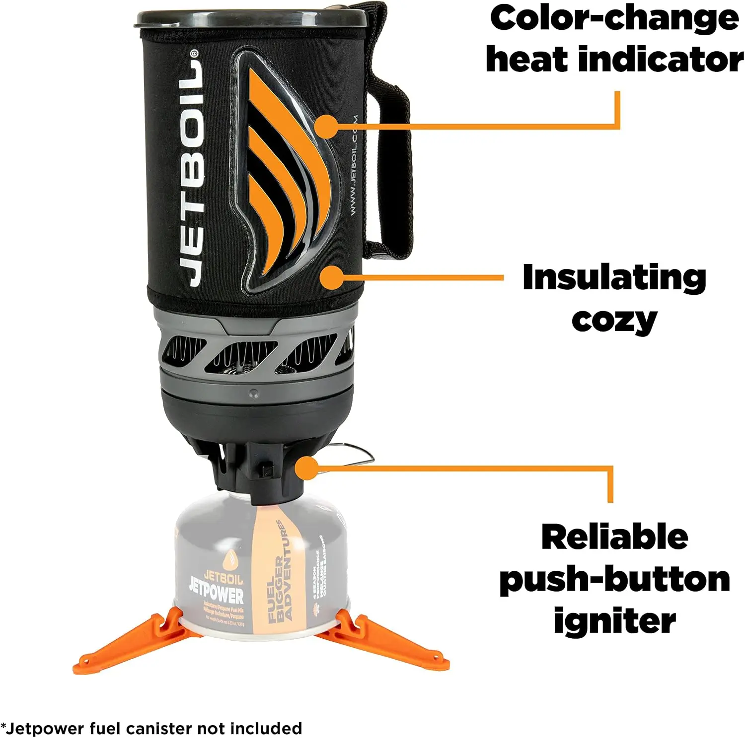 Flash Java Kit Camping and Backpacking Stove Cooking System with Silicone French Press Coffee Maker