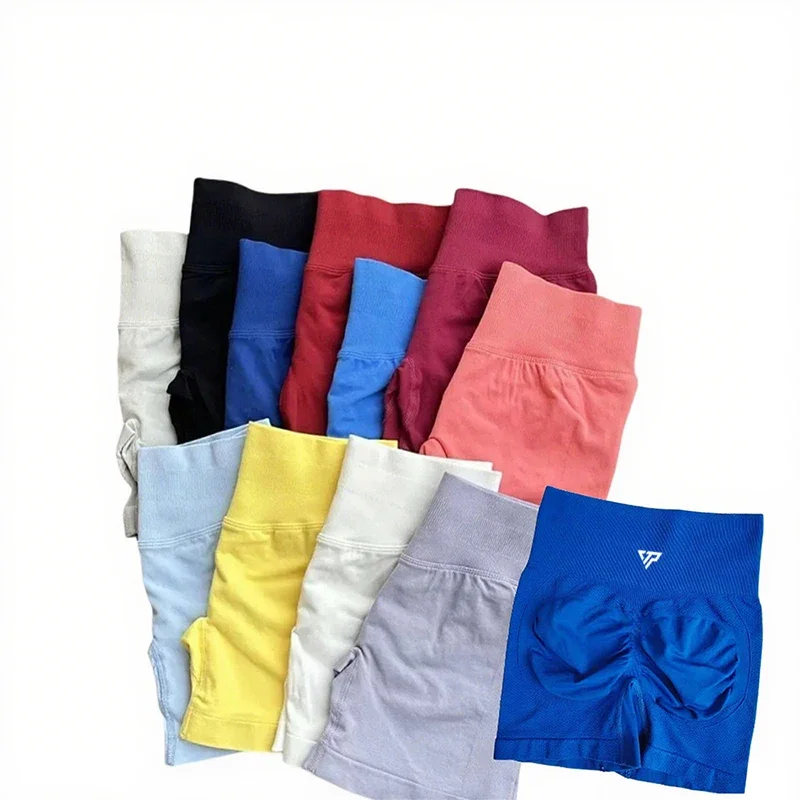 【セール中】高品質レディーススポーツストレッチフィットネスショーツ ヨガトレーニング ランニング ピラティス タイトヨガショーツ