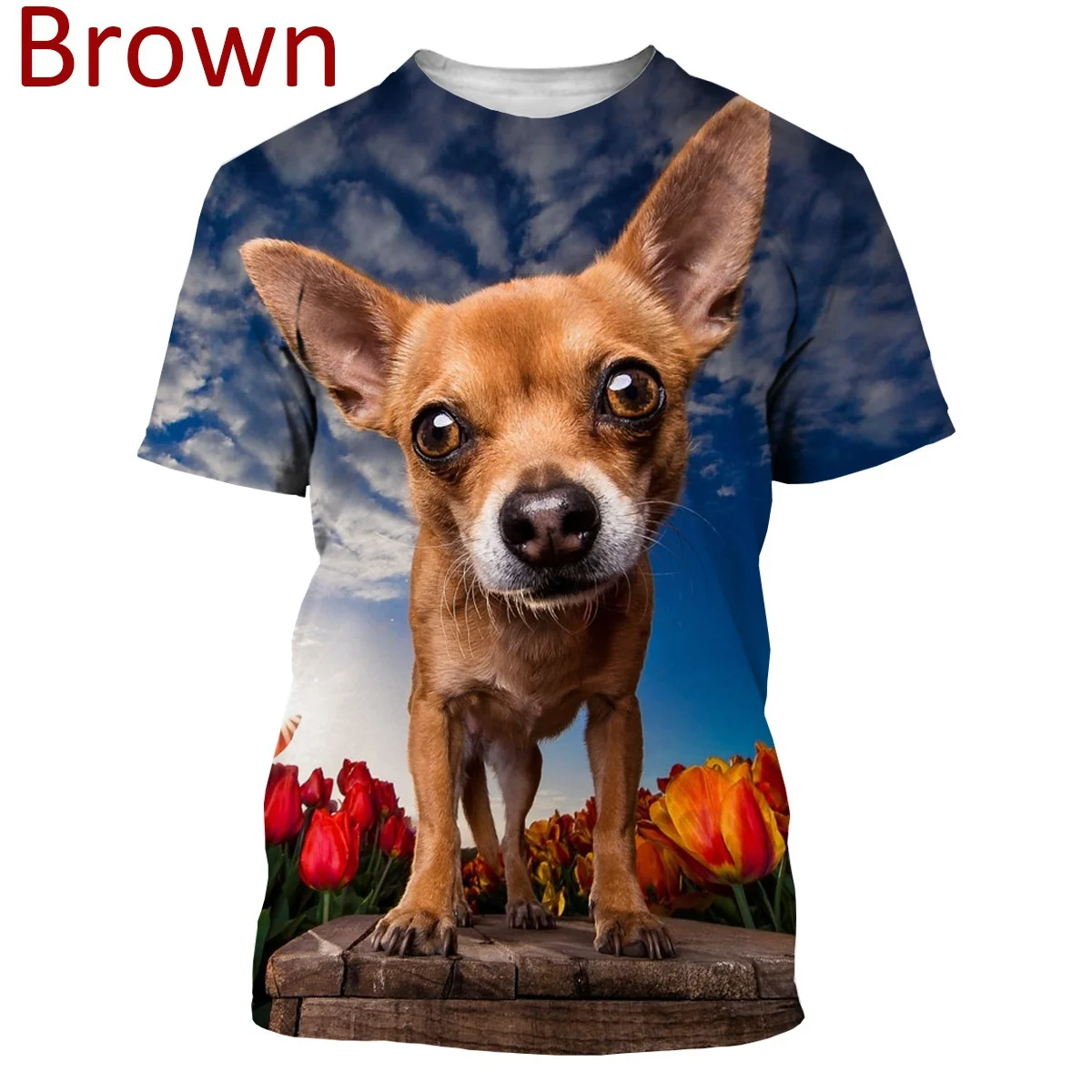 Fashion Animal Dog 3D Printing T-shirt Funny Chihuahua Dogs Casual T Shirt Cool Short Sleeve Tees